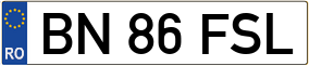 Trailer License Plate